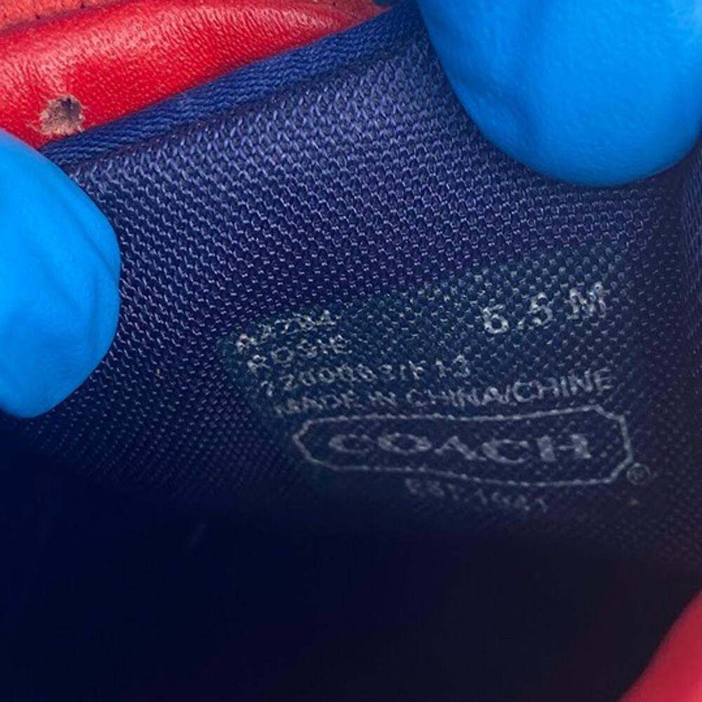 COACH 1941 Rosie Red Blue Suede Leather Runner Athletic Sneaker Women's 6.5M - Picture 8 of 12